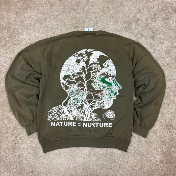 Online Ceramics Nature = Nurture Stop Killing Our Home Sweatshirt Small Hippie - Picture 3 of 12